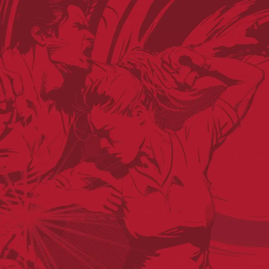 Scene from Expect the Unexpected in red tint