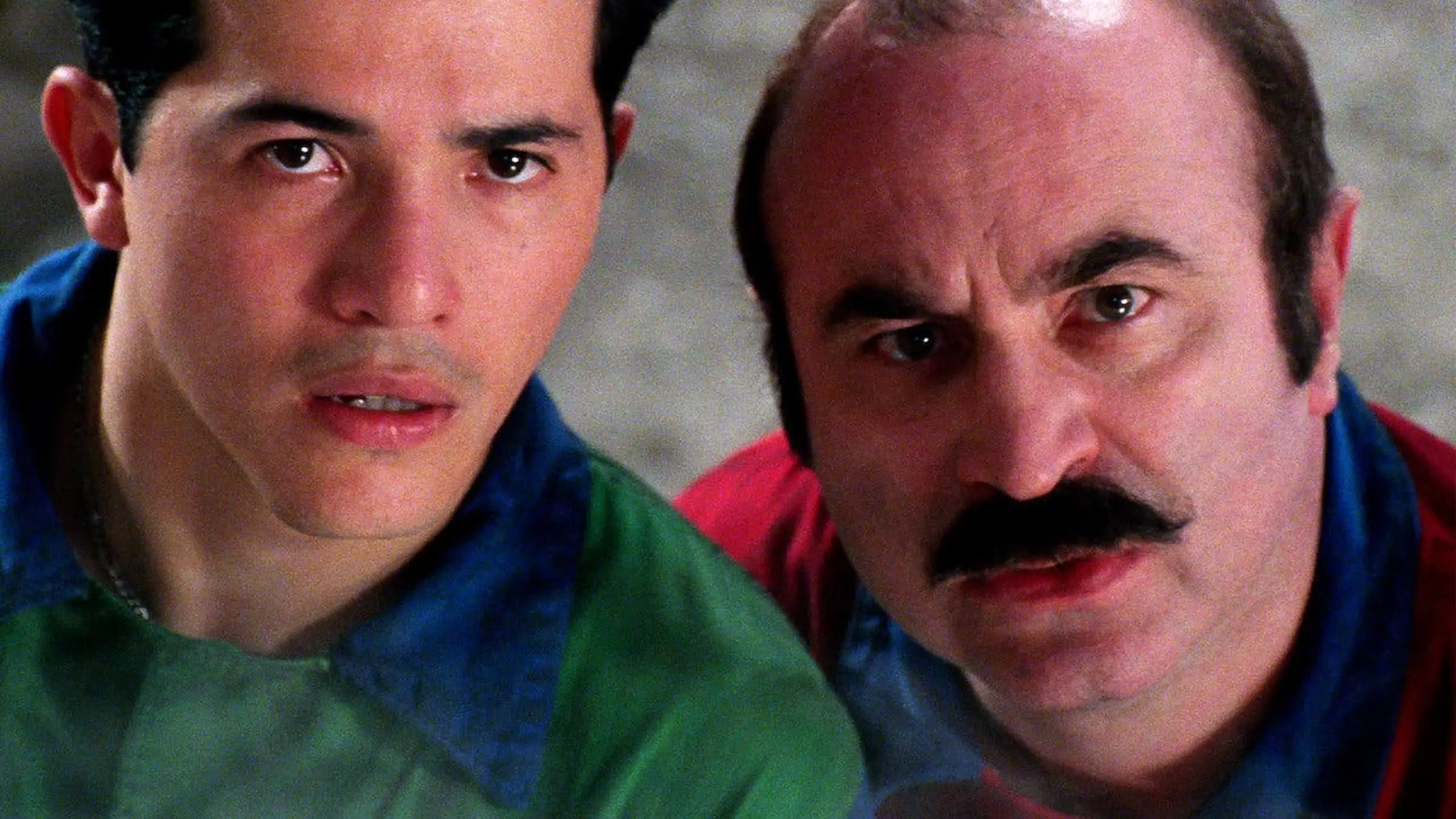 John Leguizamo and Bob Hoskins in Super Mario Bros.
