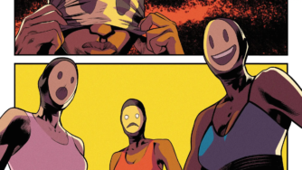 Three characters from They Choose Violence